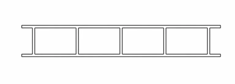 Twin-wall polycarbonate sheet structure